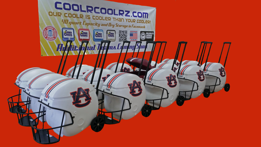 Auburn Football Helmet Shaped 40 quart Ice Chest