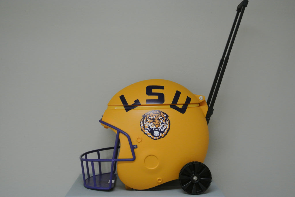 LSU Gold Football Helmet Shaped 40 quart Ice Chest