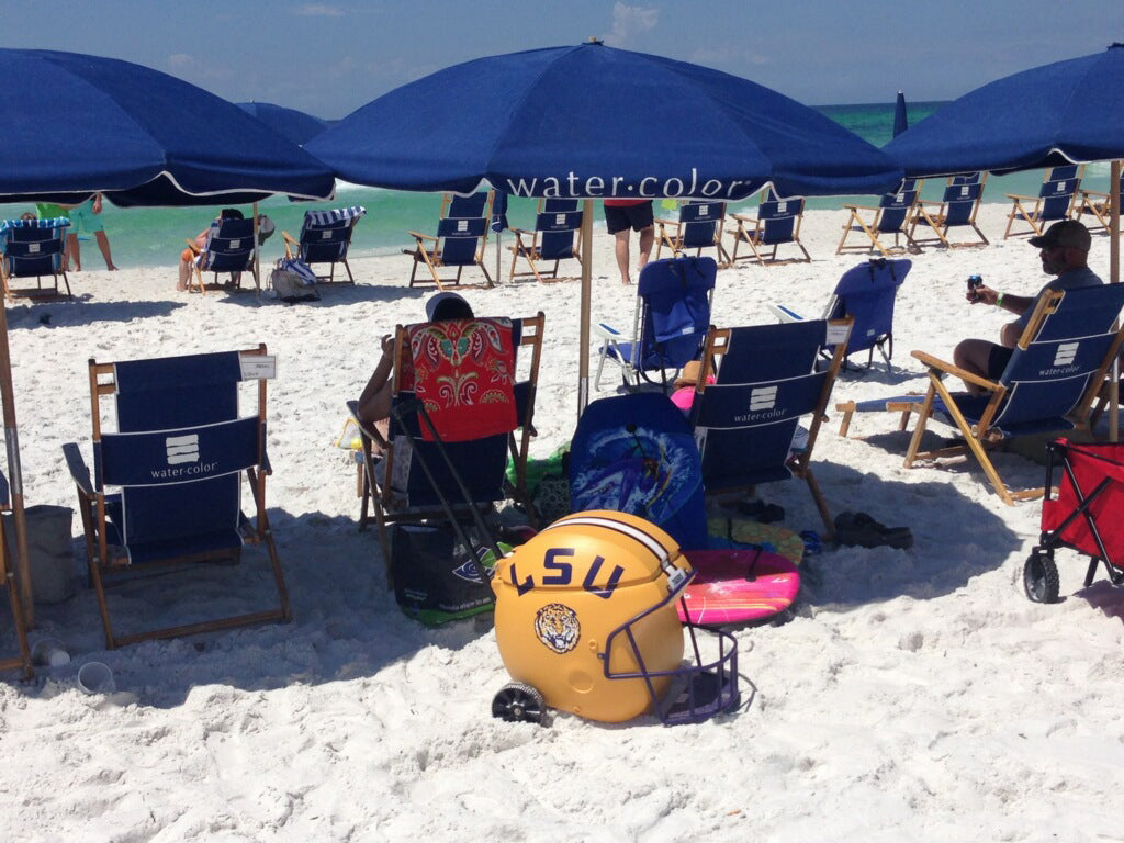 LSU Gold Football Helmet Shaped 40 quart Ice Chest